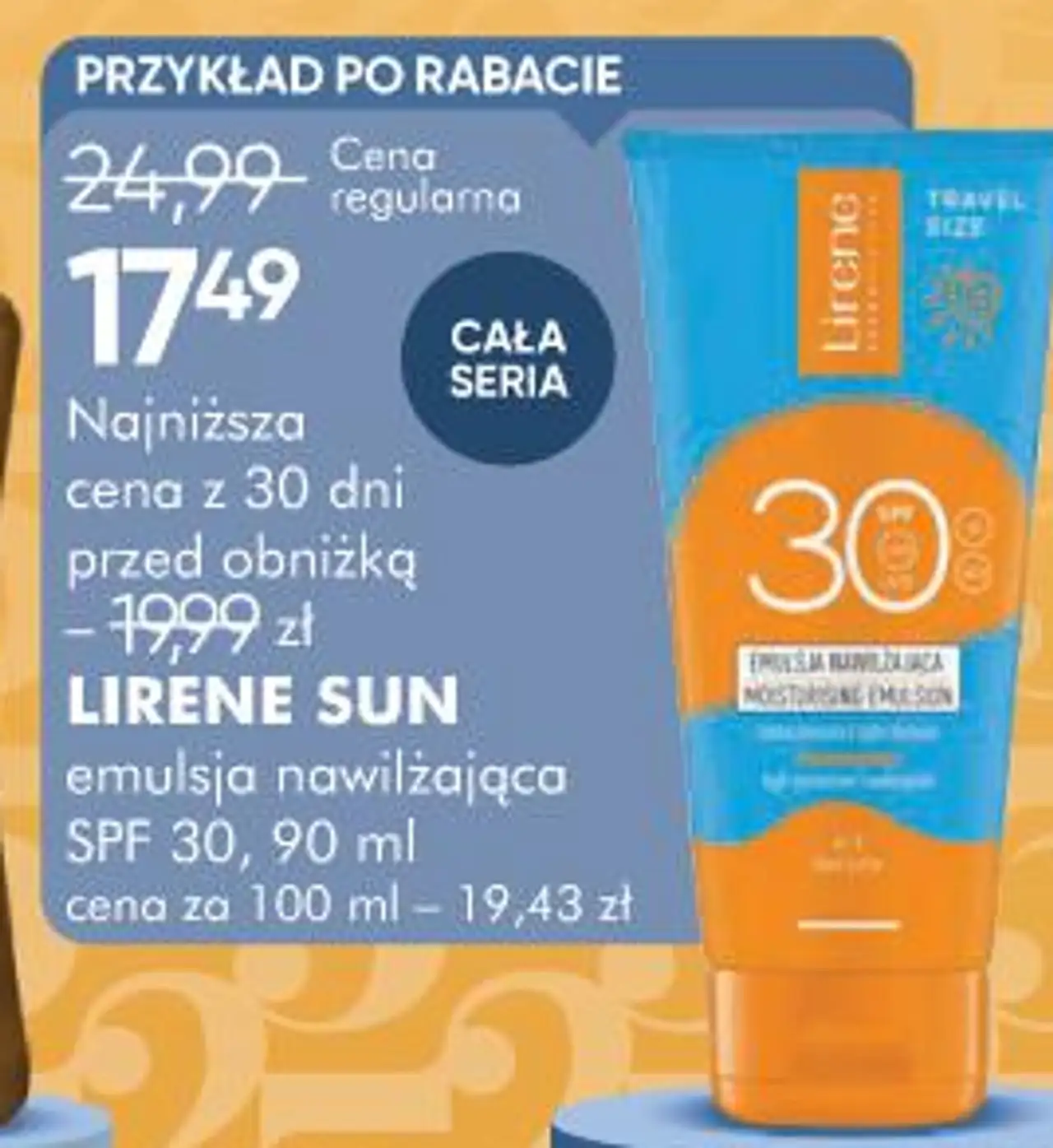 LIRENE SUN emulsja nawilżająca SPF 30