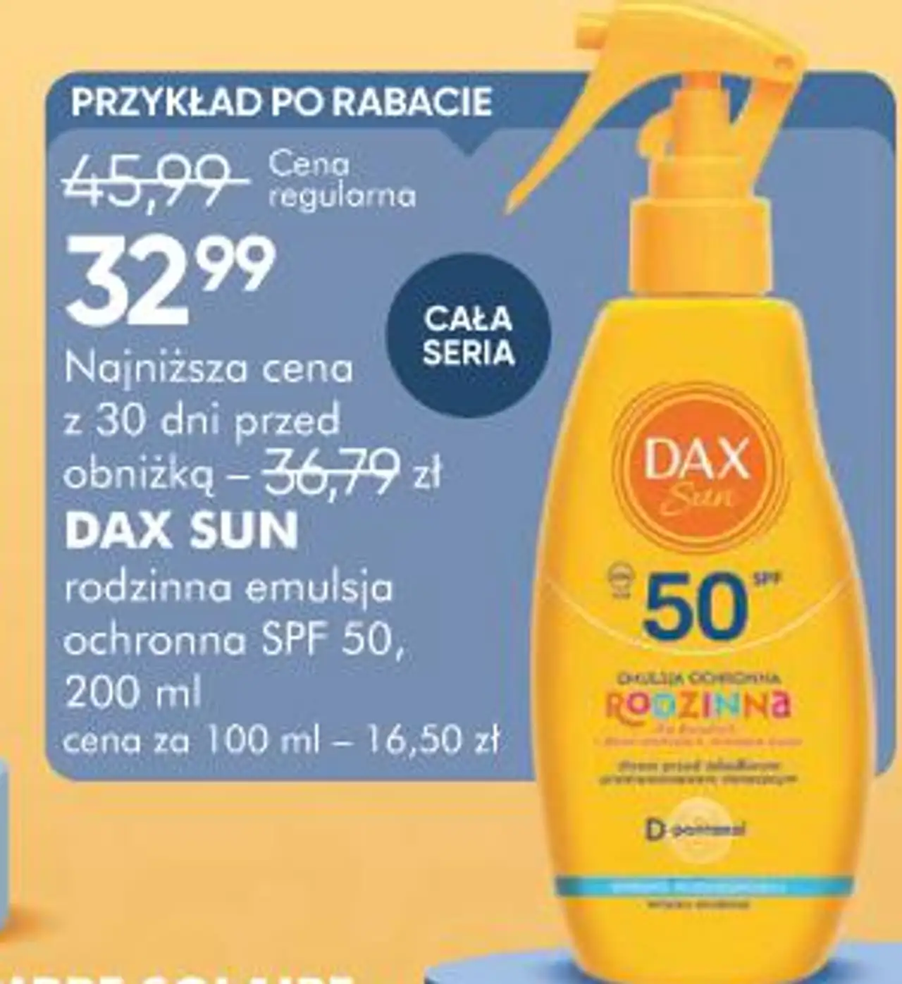 DAX SUN rodzinna emulsja ochronna SPF 50