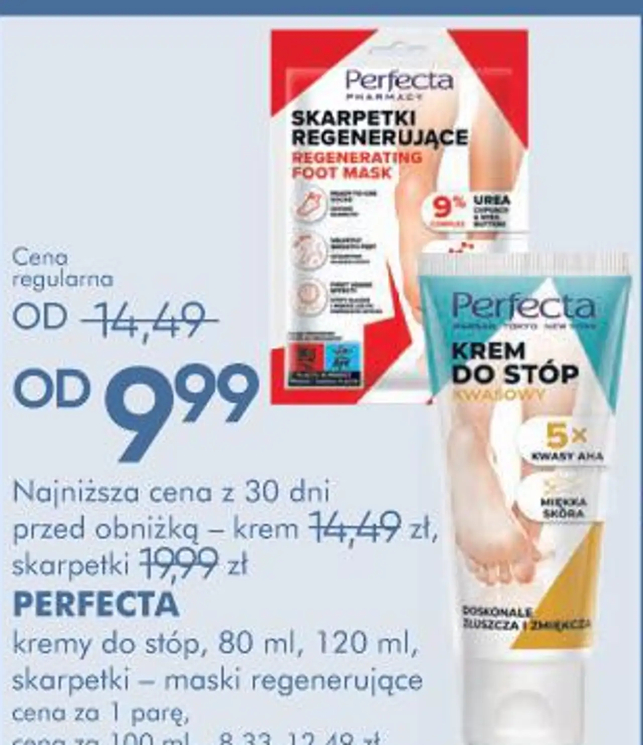 PERFECTA kremy do stóp, skarpetki - maski regenerujące