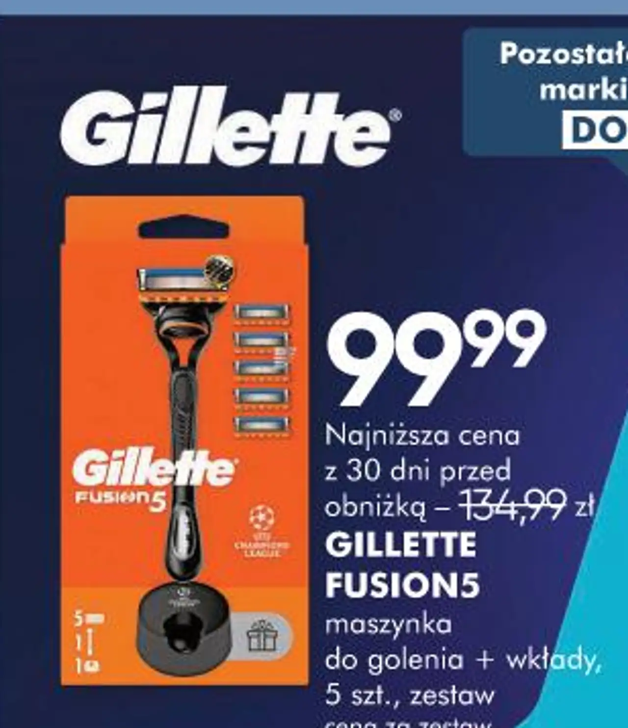 GILLETTE FUSION5 maszynka do golenia + wkłady