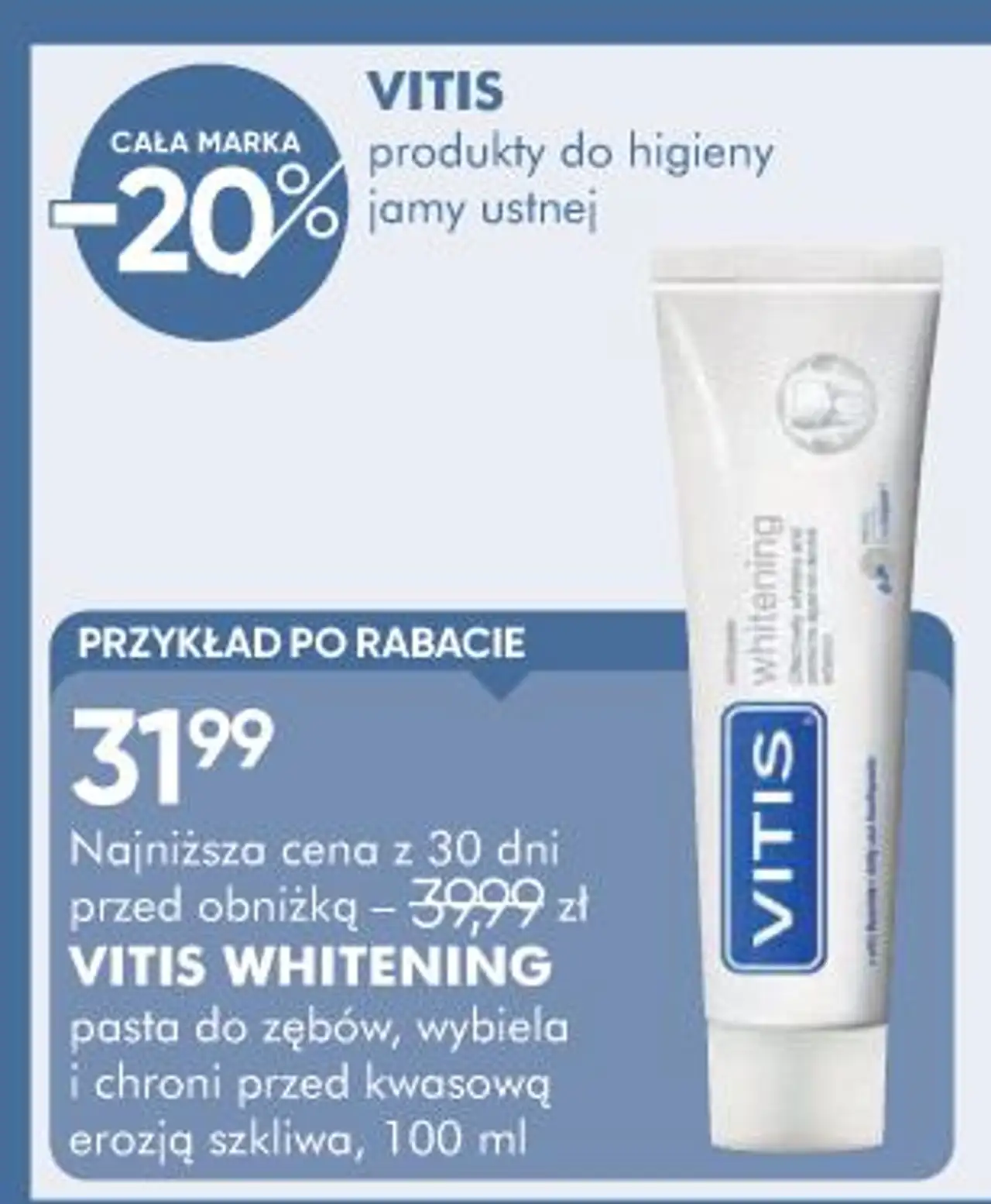 VITIS WHITENING pasta do zębów