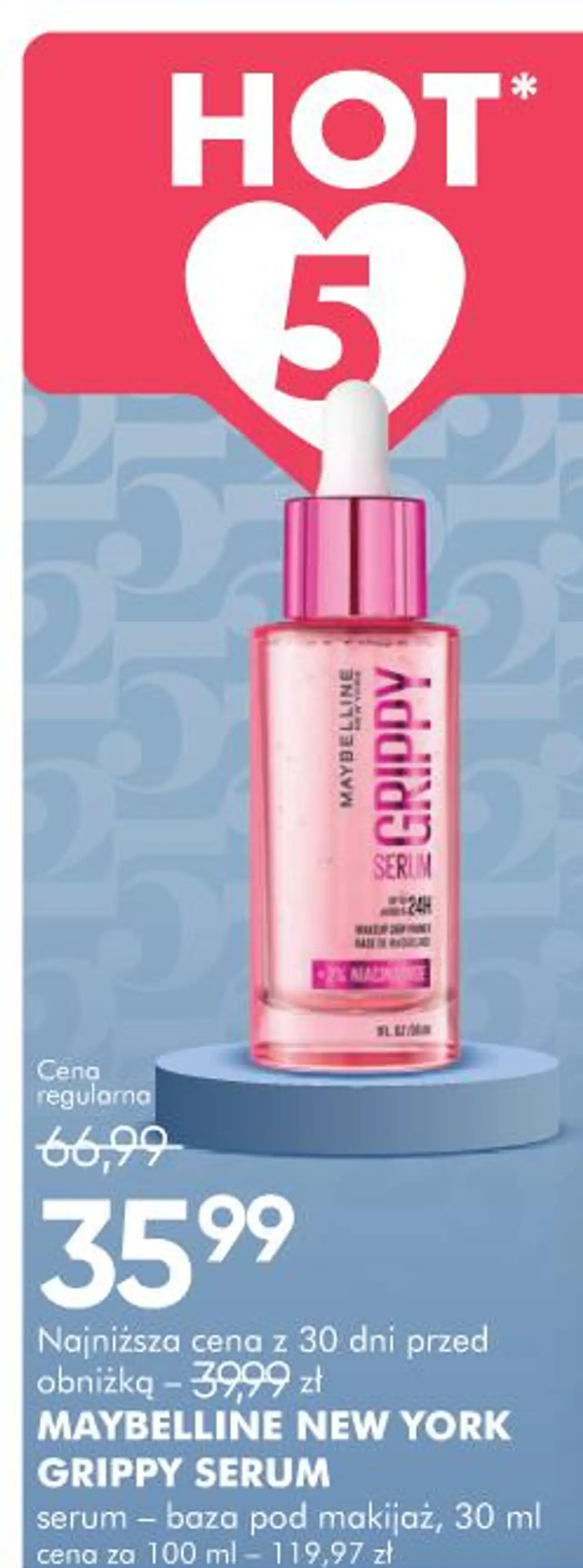 MAYBELLINE NEW YORK GRIPPY SERUM serum - baza pod makijaż