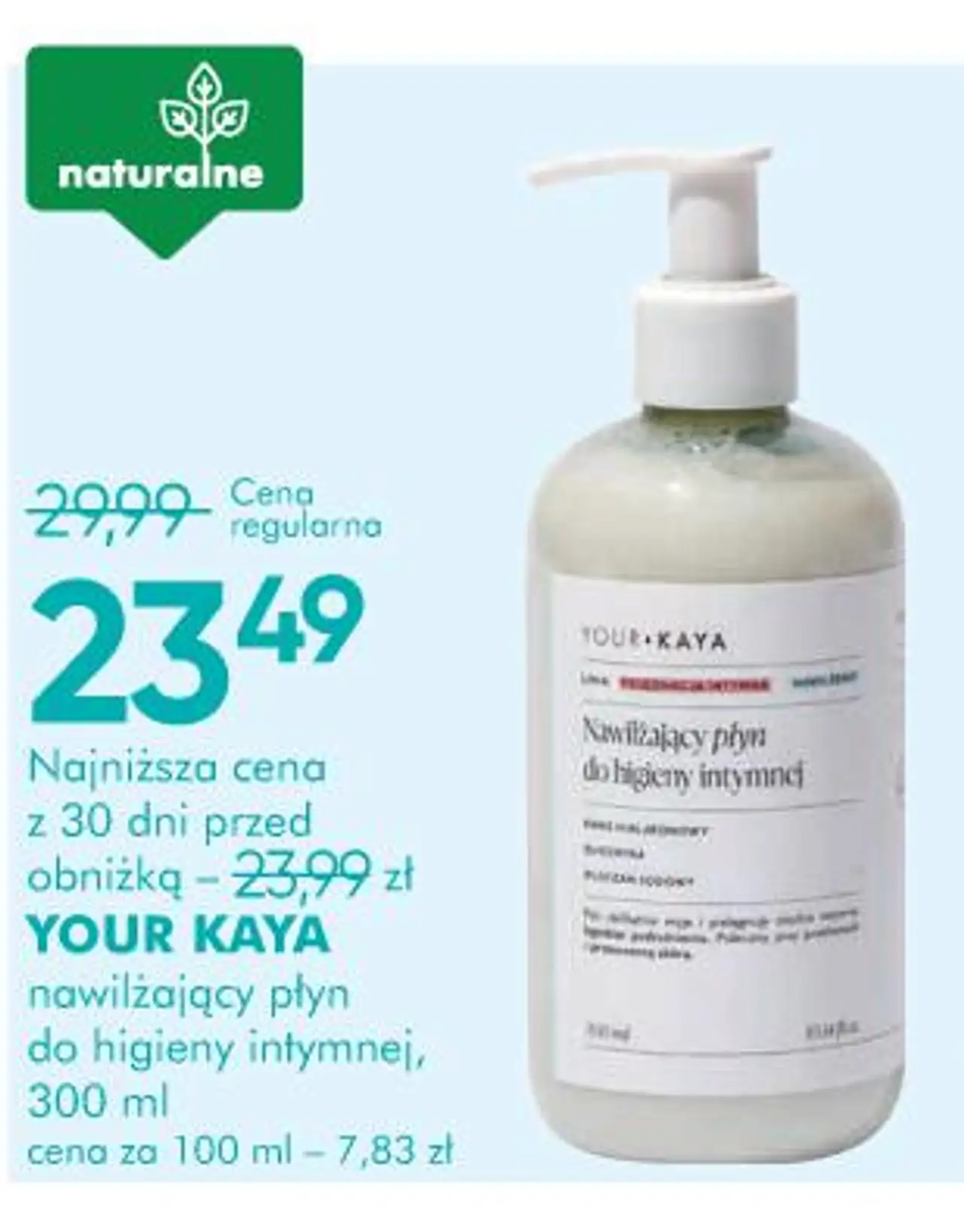 YOUR KAYA nawilżający płyn do higieny intymnej