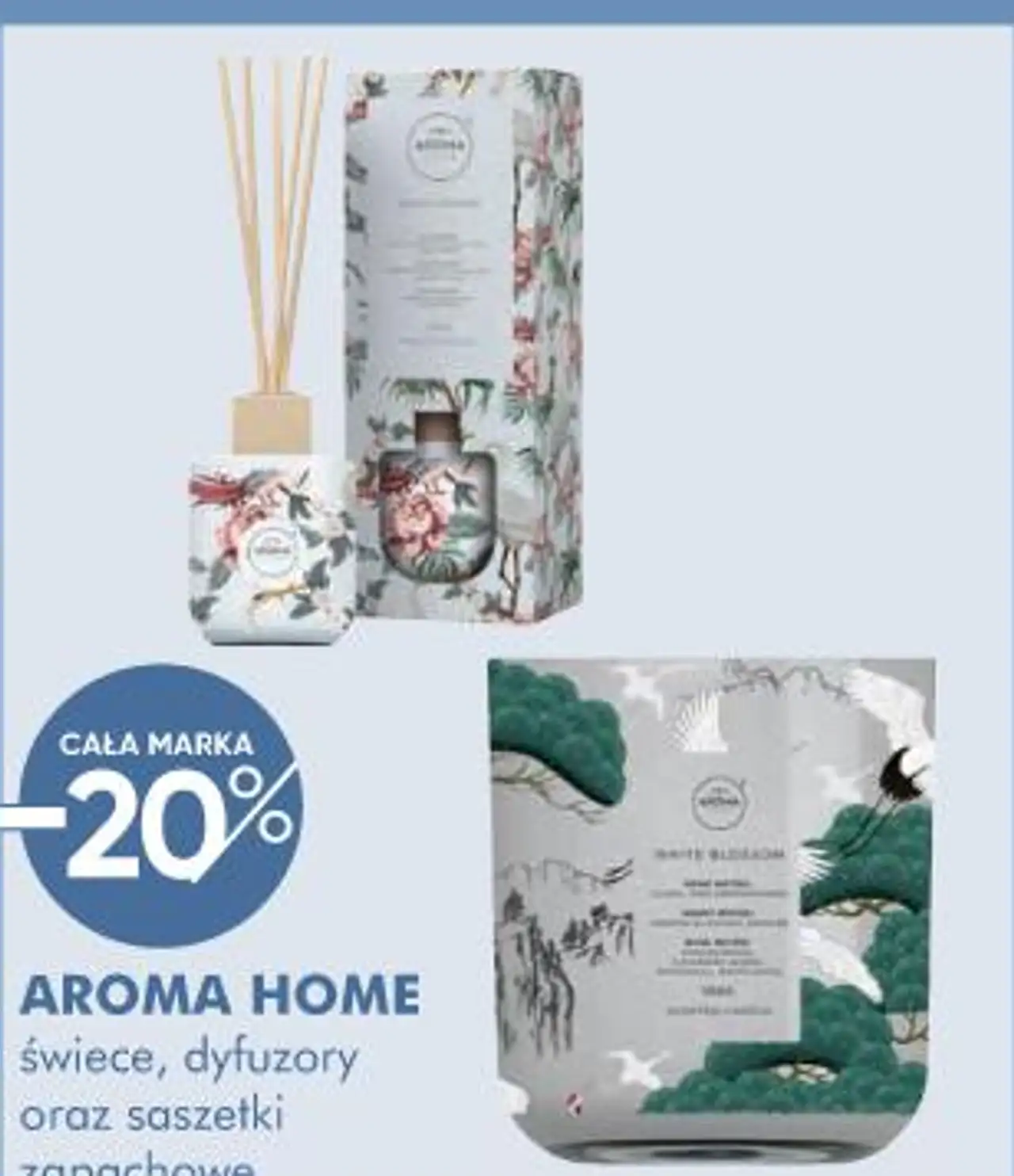AROMA HOME świece, dyfuzory oraz saszetki zapachowe