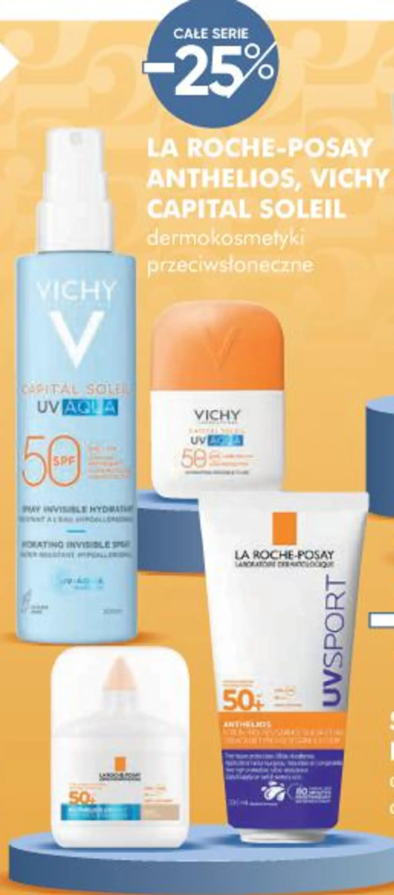 LA ROCHE-POSAY ANTHELIOS, VICHY CAPITAL SOLEIL dermokosmetyki przeciwsłoneczne
