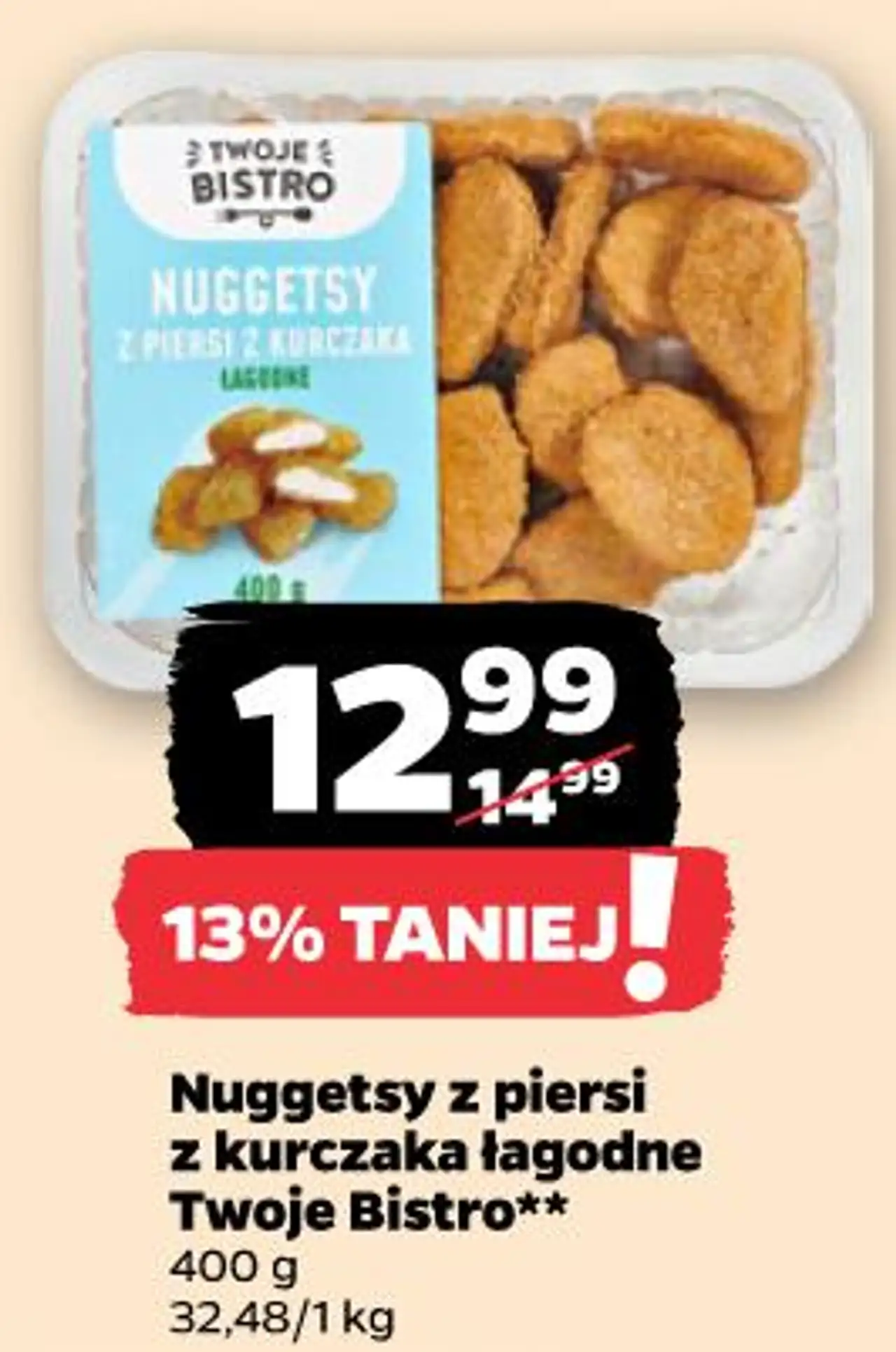 Nuggetsy z piersi z kurczaka łagodne Twoje Bistro