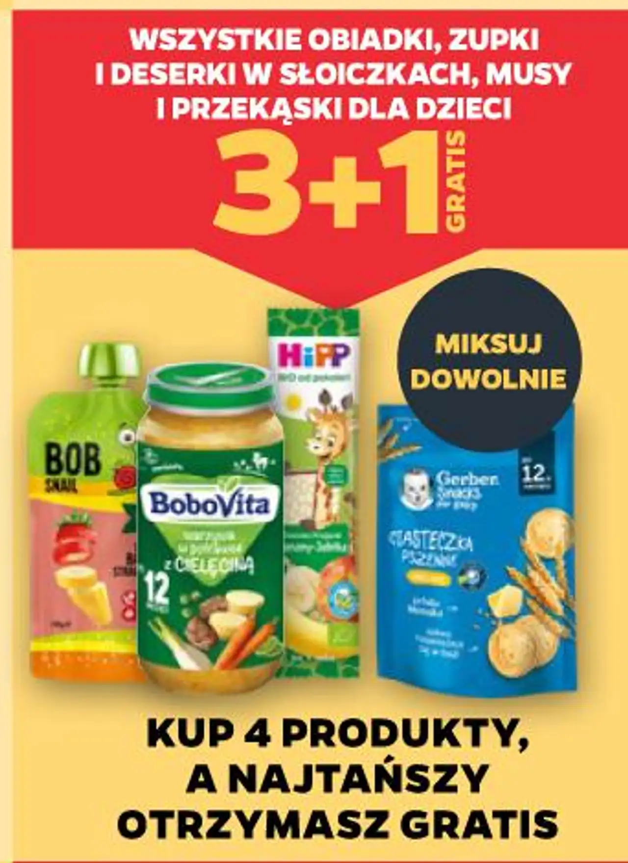 Wszystkie obiadki, zupki i deserki w słoiczkach, musy i przekąski dla dzieci