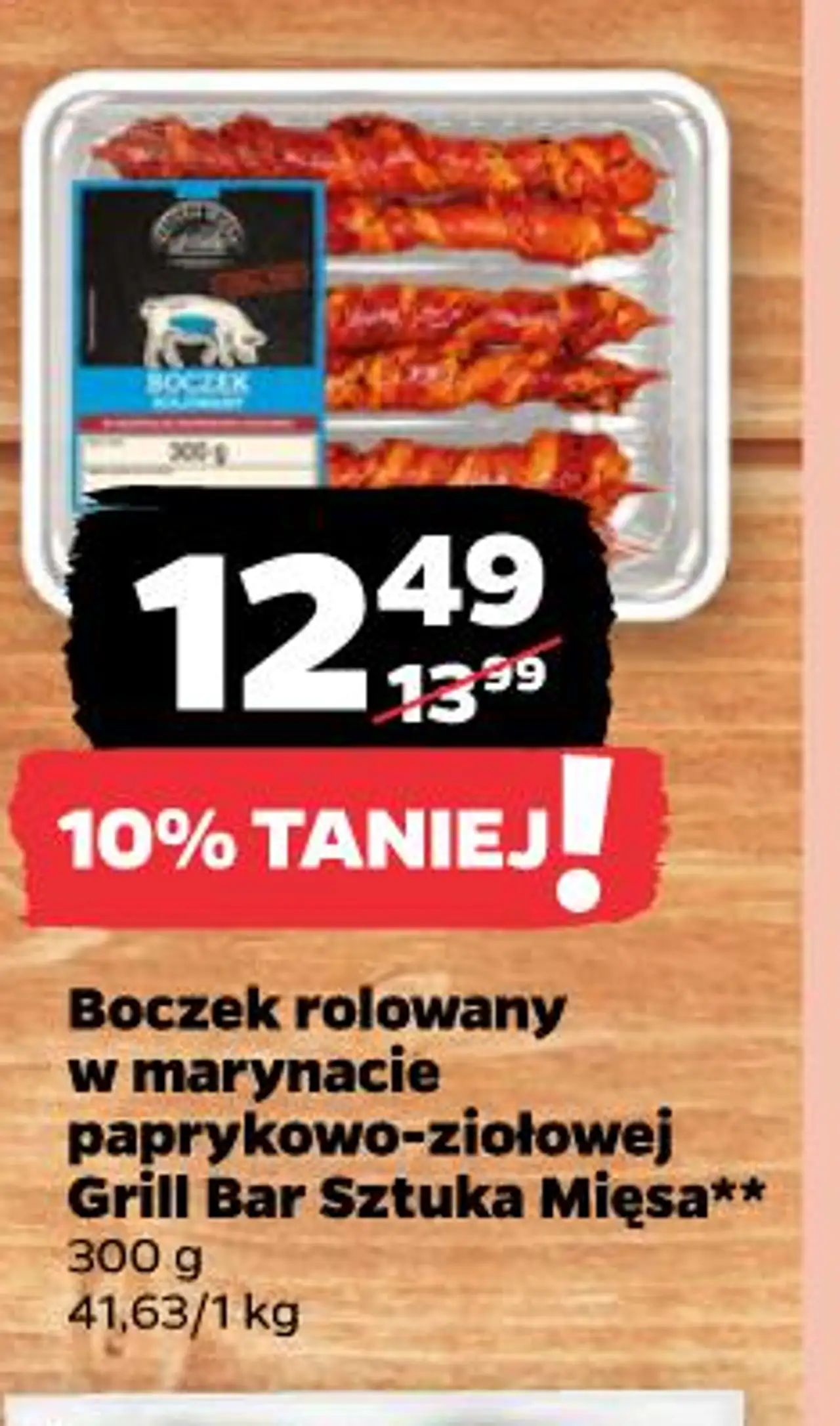 Boczek rolowany w marynacie paprykowo-ziołowej Grill Bar Sztuka Mięsa