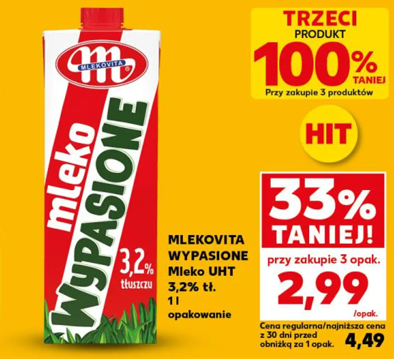 MLEKOVITA WYPASIONE Mleko UHT 3,2% tł.
