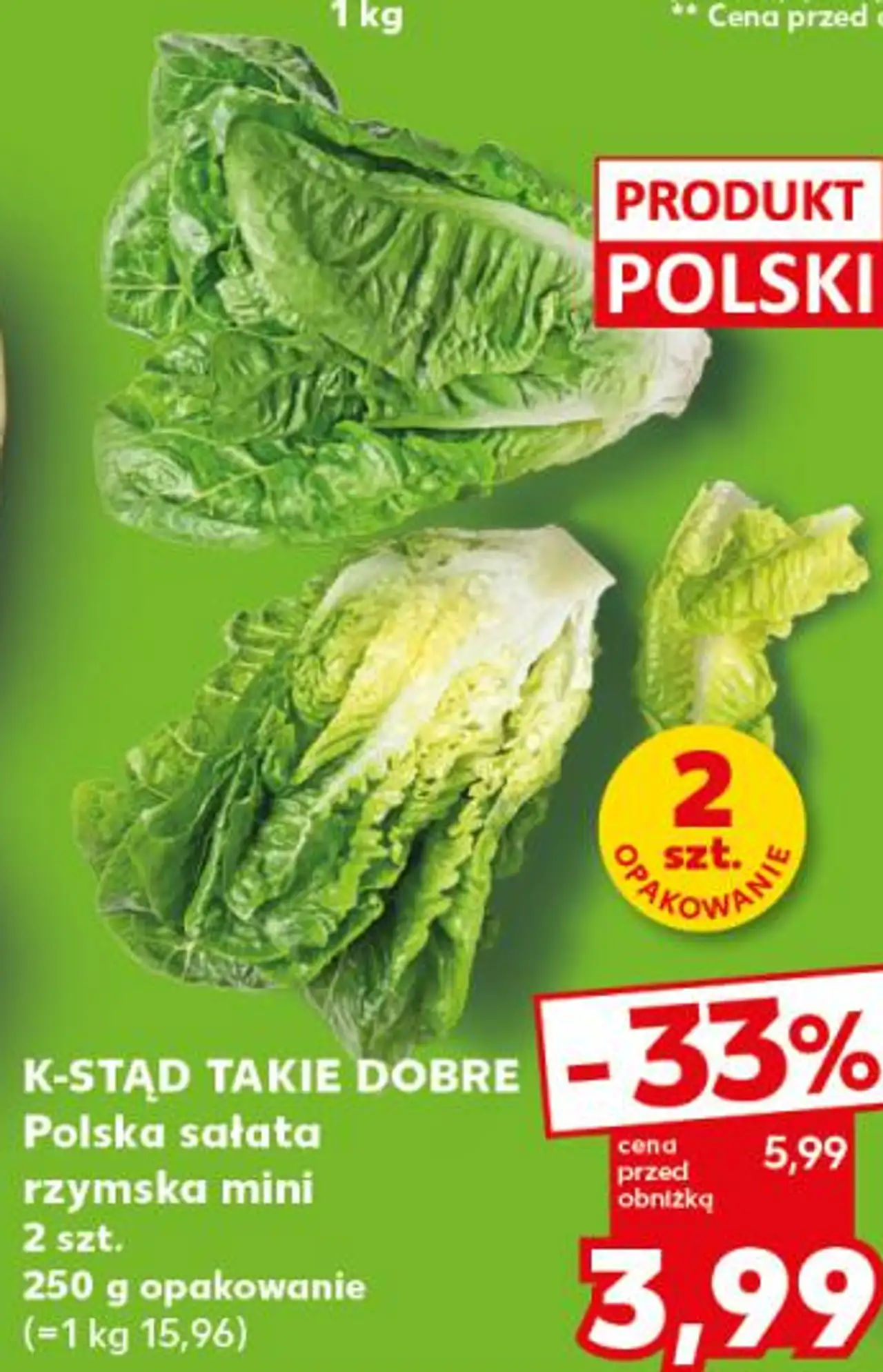 K-Stąd Takie Dobre Polska sałata rzymska mini