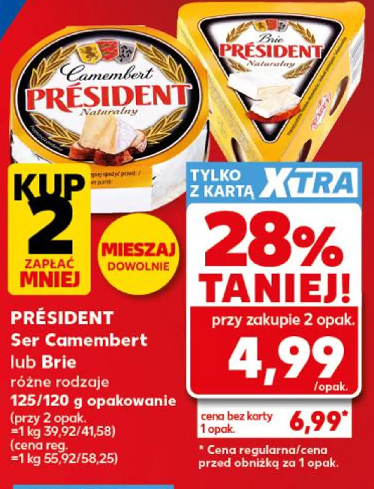 Président Ser Camembert lub Brie