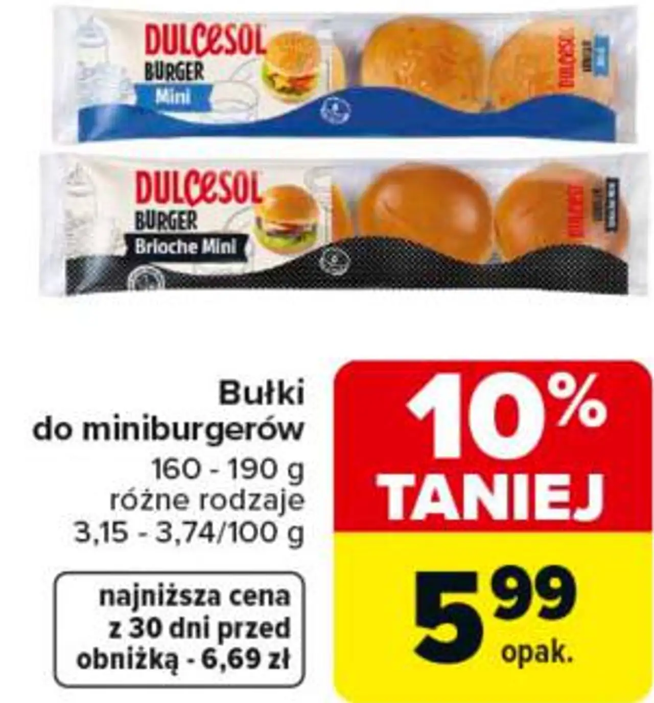 Bułki do miniburgerów Dulcesol