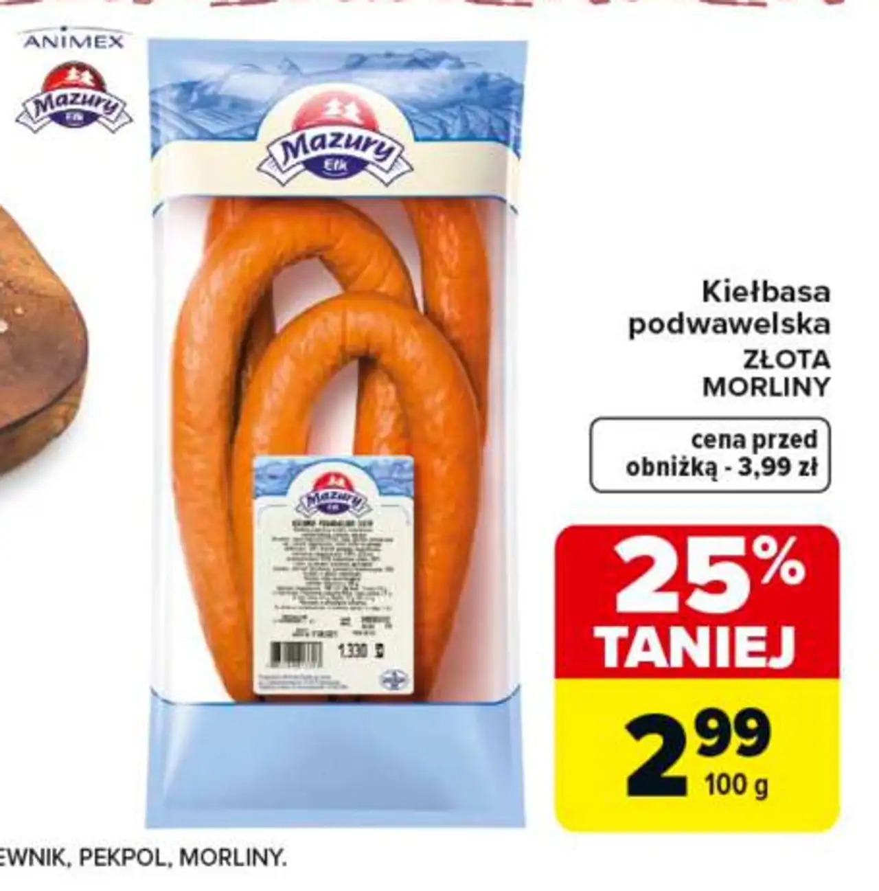 Kiełbasa podwawelska ZŁOTA MORLINY