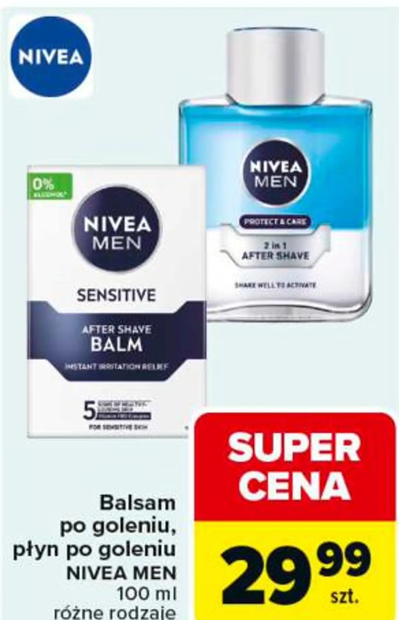 Balsam po goleniu, płyn po goleniu Nivea Men