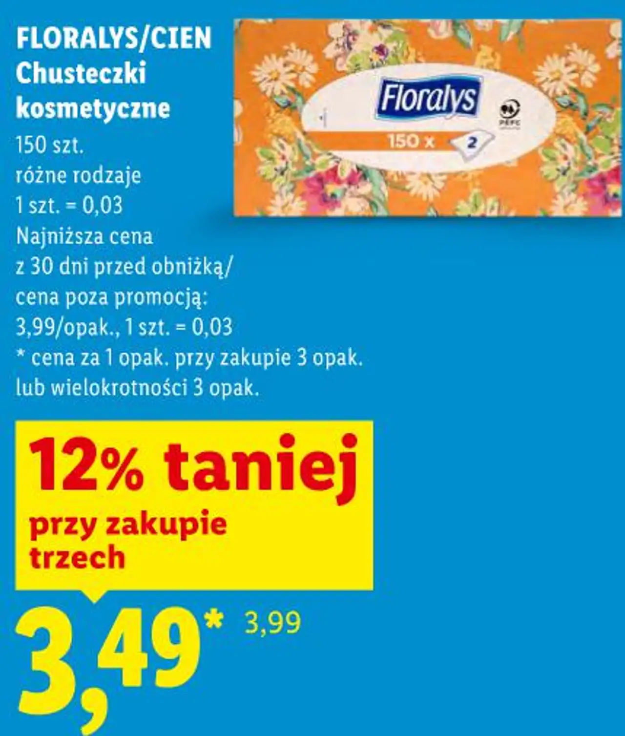 FLORALYS/CIEN Chusteczki kosmetyczne