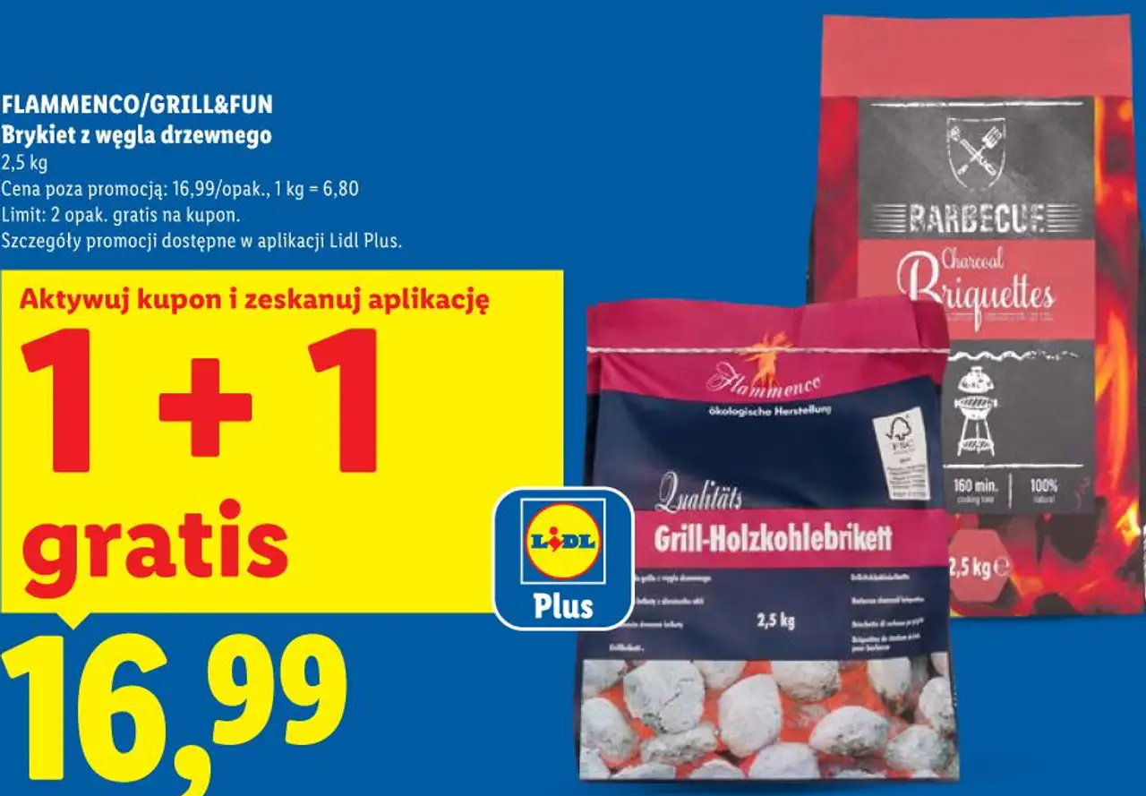 FLAMMENCO/GRILL&FUN Brykiet z węgla drzewnego