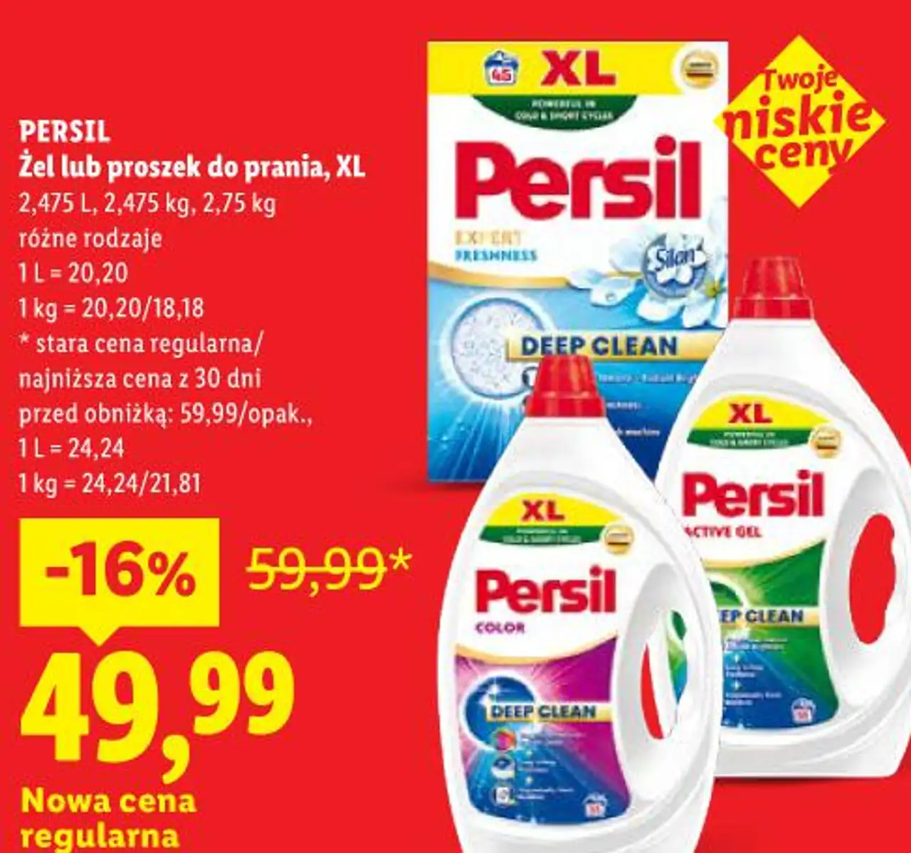 PERSIL Żel lub proszek do prania, XL