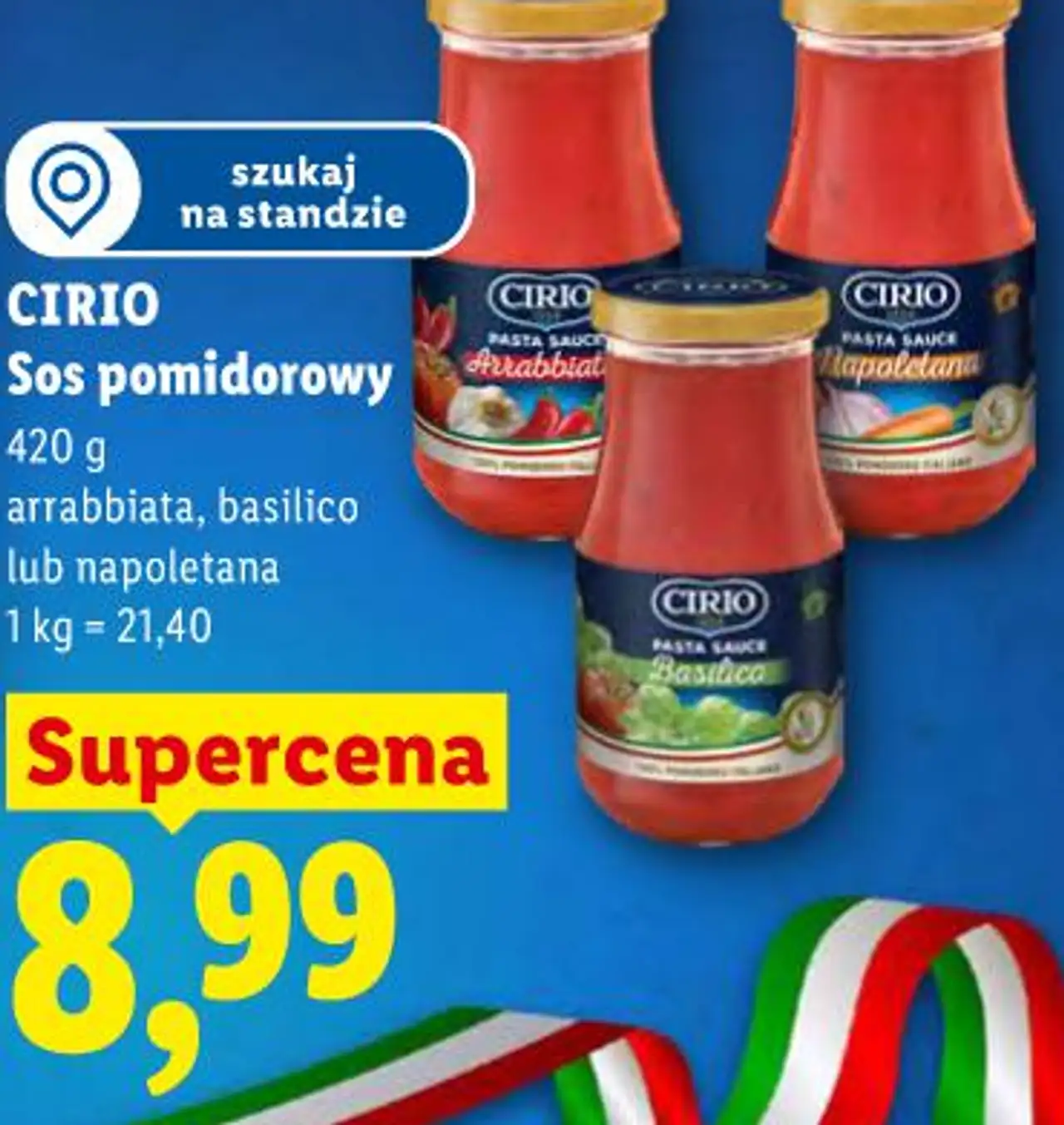 Cirio Sos pomidorowy arrabbiata, basilico lub napoletana