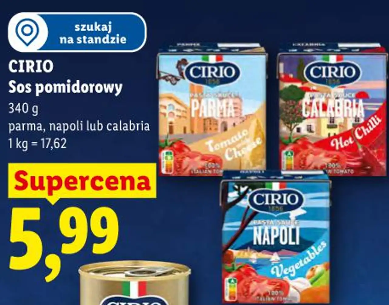Cirio Sos pomidorowy parma, napoli lub calabria
