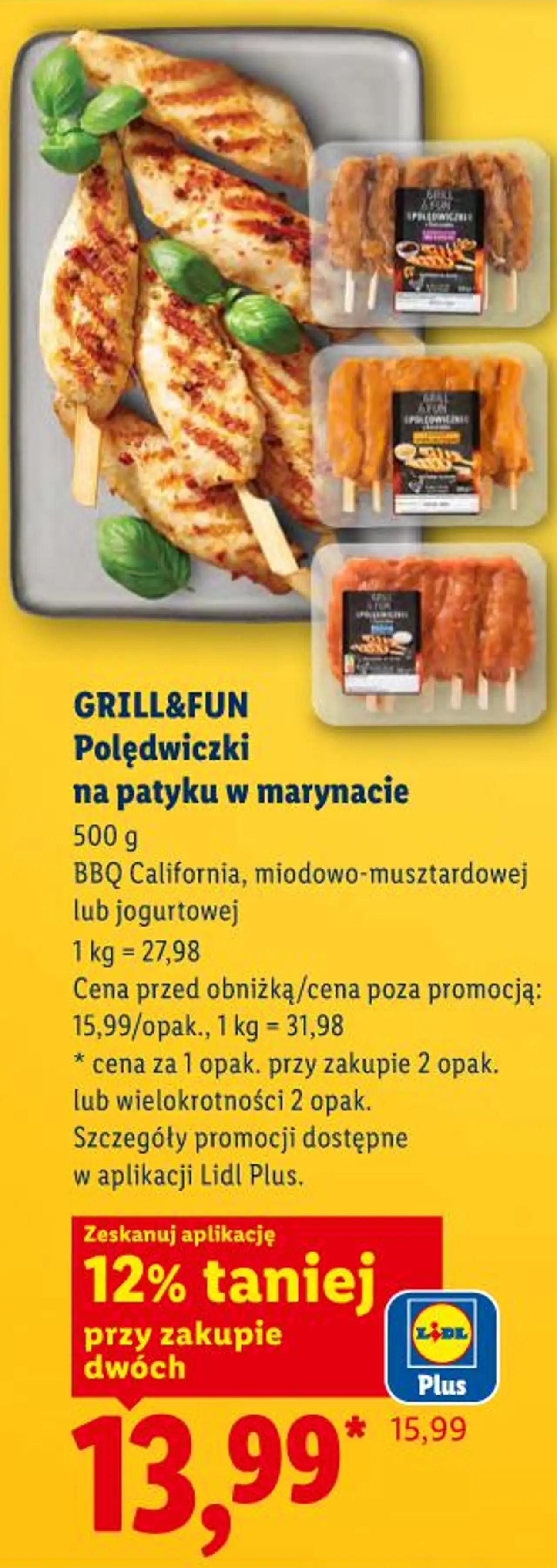 GRILL&FUN Polędwiczki na patyku w marynacie