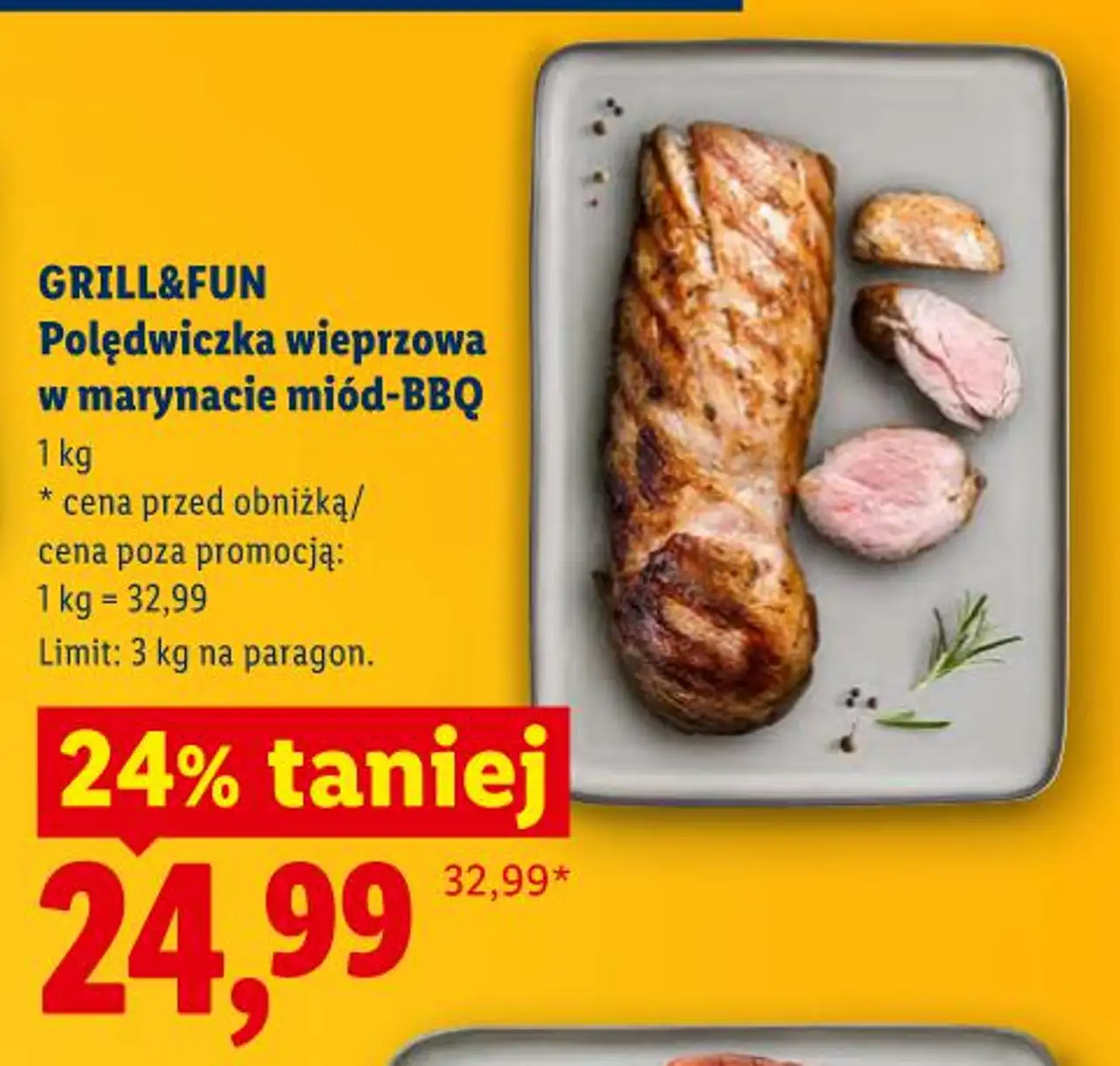 GRILL&FUN Polędwiczka wieprzowa w marynacie miód-BBQ