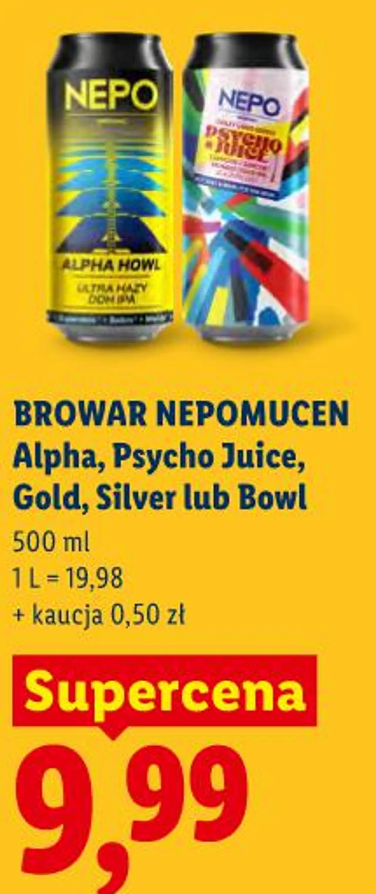 BROWAR NEPOMUCEN Alpha, Psycho Juice, Gold, Silver lub Bowl