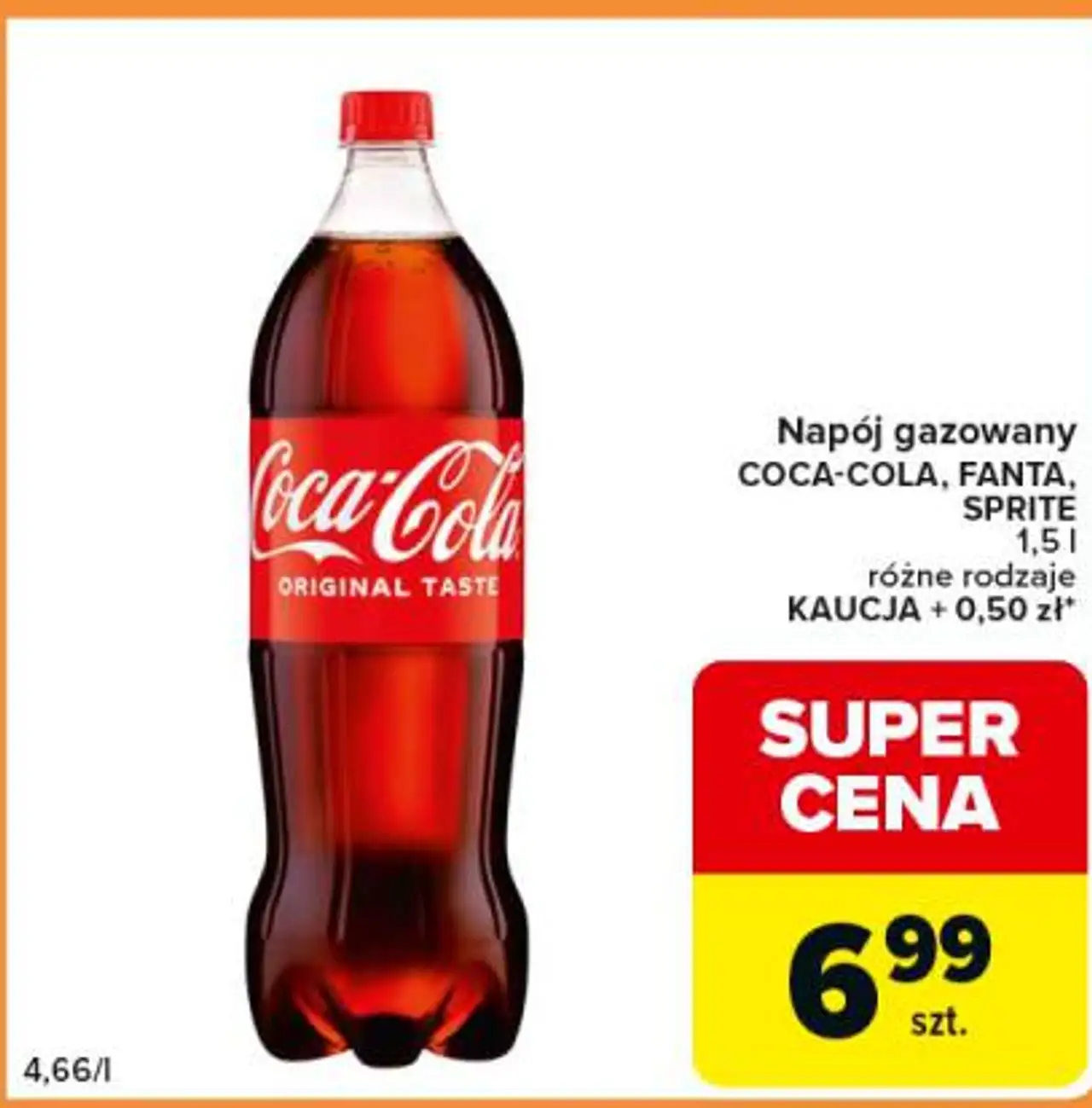 Napój gazowany Coca-Cola, Fanta, Sprite