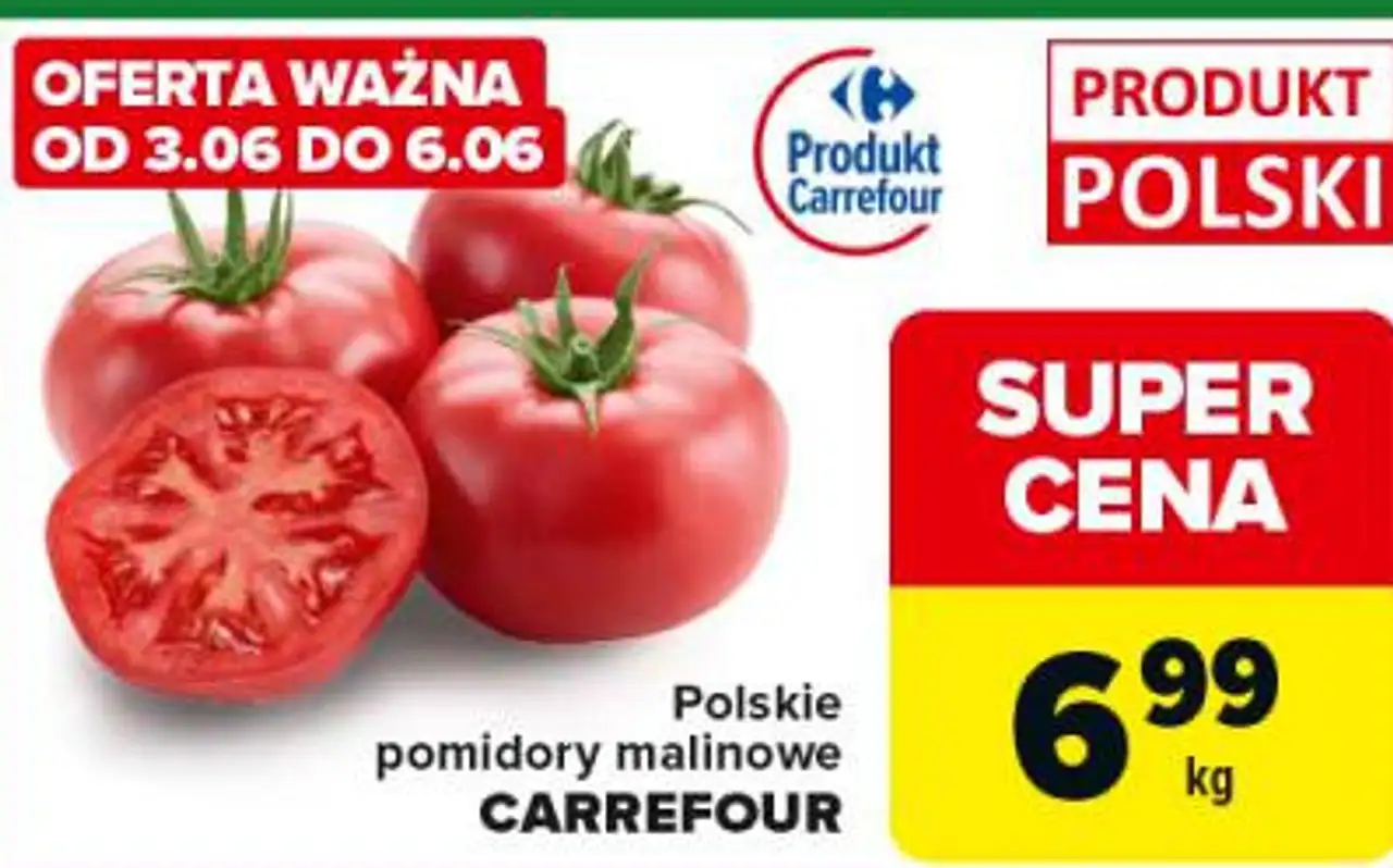 Polskie pomidory malinowe CARREFOUR