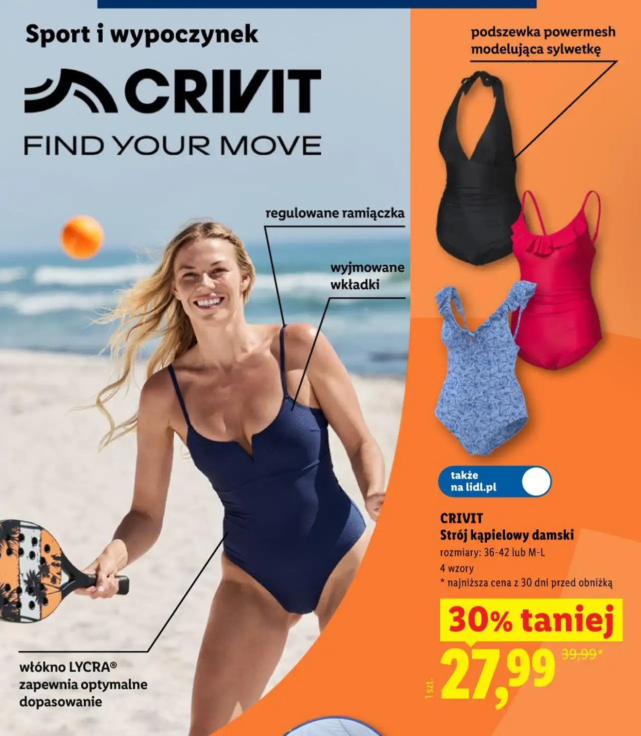 CRIVIT Strój kąpielowy damski