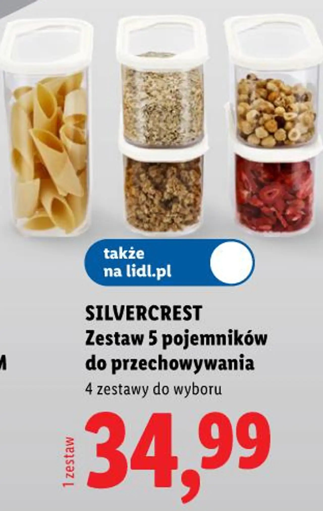 Silvercrest Zestaw 5 pojemników do przechowywania