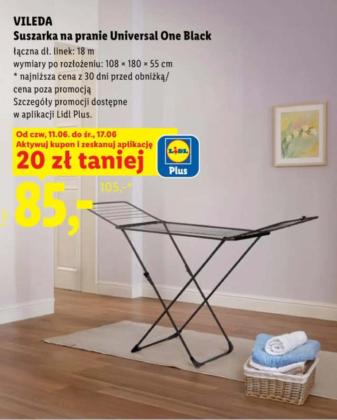 VILEDA Suszarka na pranie Universal One Black