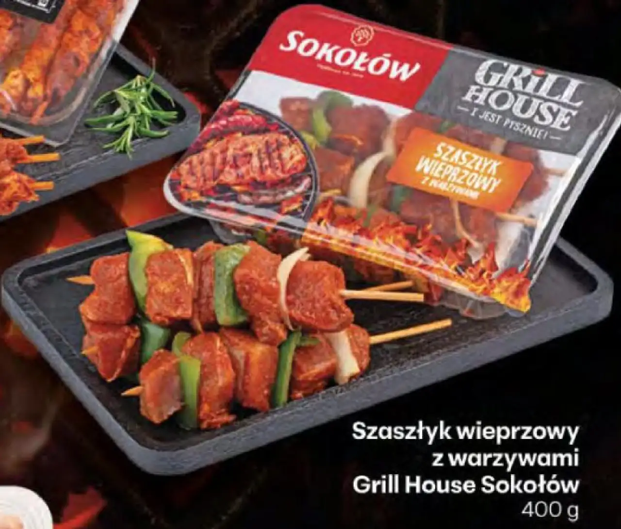 Szaszłyk wieprzowy z warzywami Grill House Sokołów