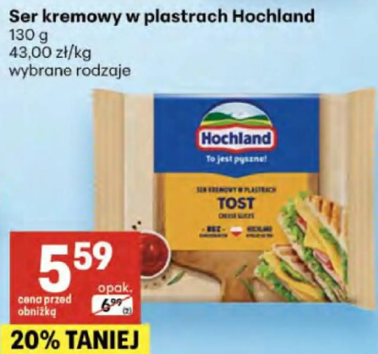 Ser kremowy w plastrach Hochland