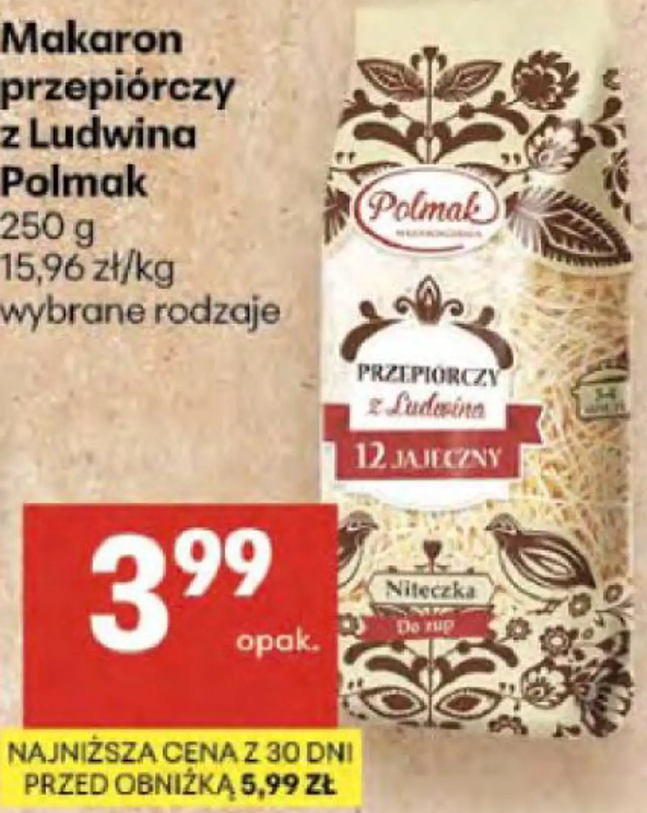Makaron przepiórczy z Ludwina Polmak