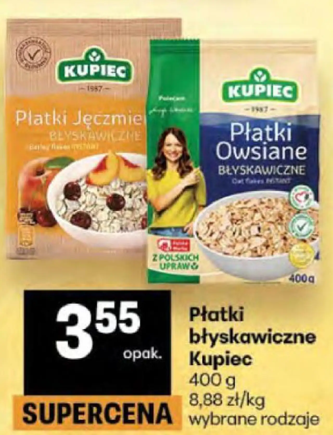 Płatki b,lyskawiczne Kupiec