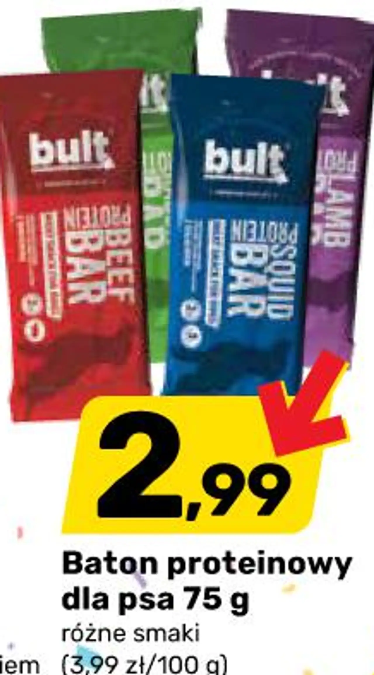 Baton proteinowy dla psa Bult