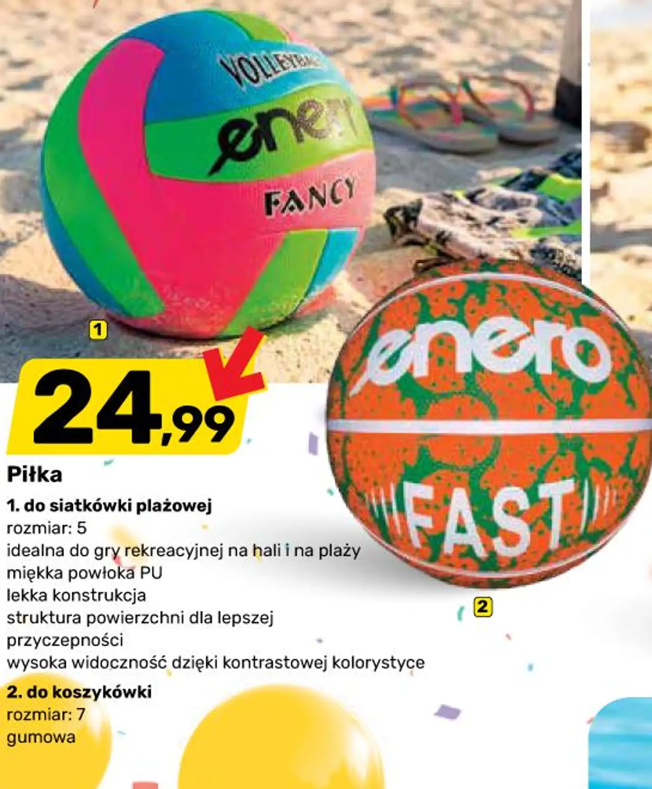 Enero Piłka do siatkówki plażowej lub koszykówki