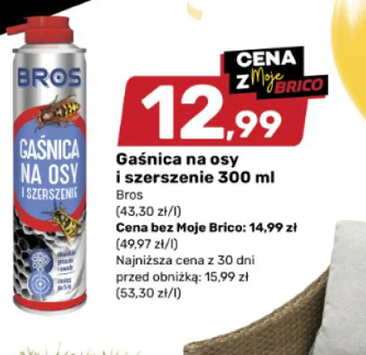 Gaśnica na osy i szerszenie Bros 300 ml