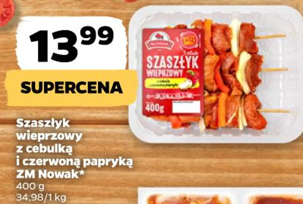 Szaszłyk wieprzowy z cebulką i czerwoną papryką ZM Nowak