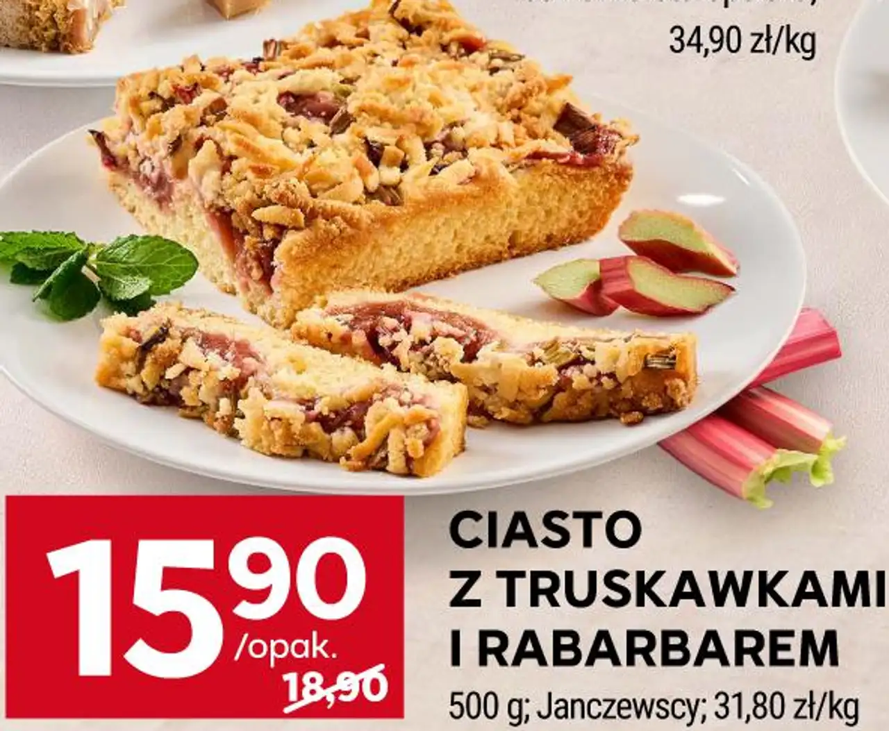 Ciasto z truskawkami i rabarbarem Janczewscy