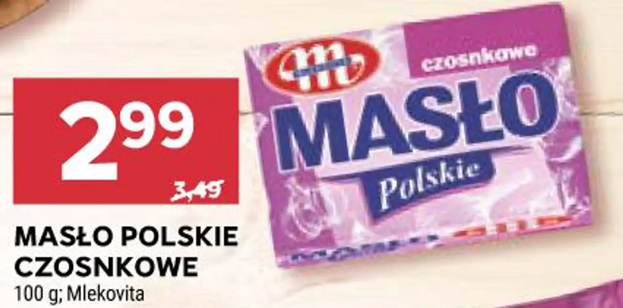 Masło Polskie Czosnkowe Mlekovita
