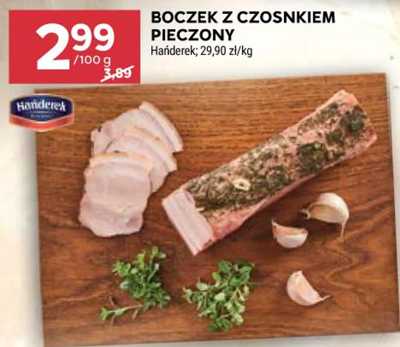 BOCZEK Z CZOSNKIEM PIECZONY Hańderek