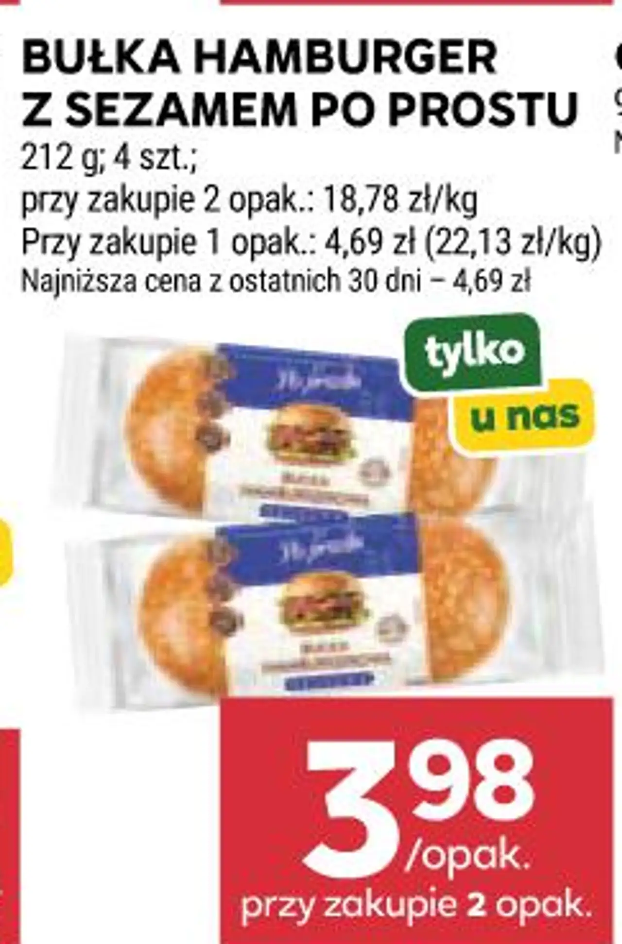 Bułka hamburger z sezamem Po Prostu