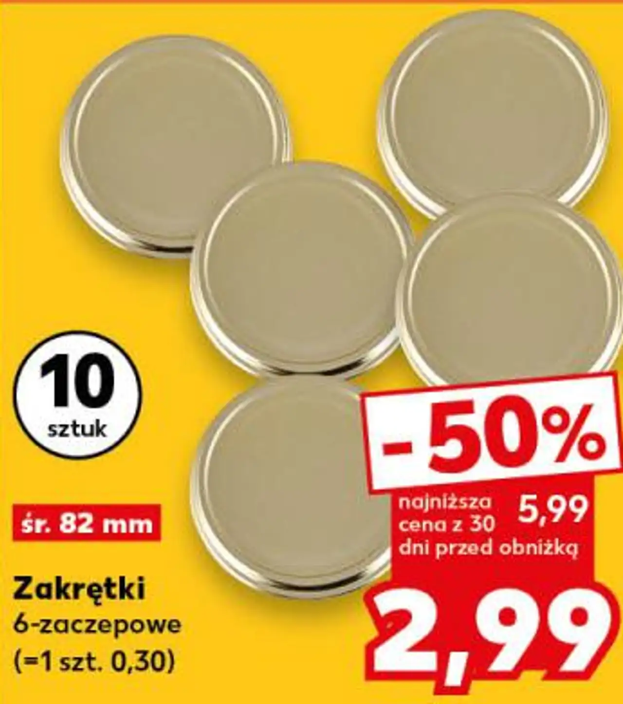 Zakrętki 6-zaczepowe śr. 82 mm