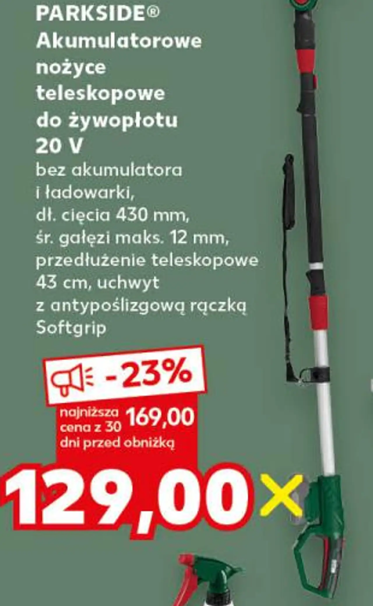 PARKSIDE Akumulatorowe nożyce teleskopowe do żywopłotu 20 V
