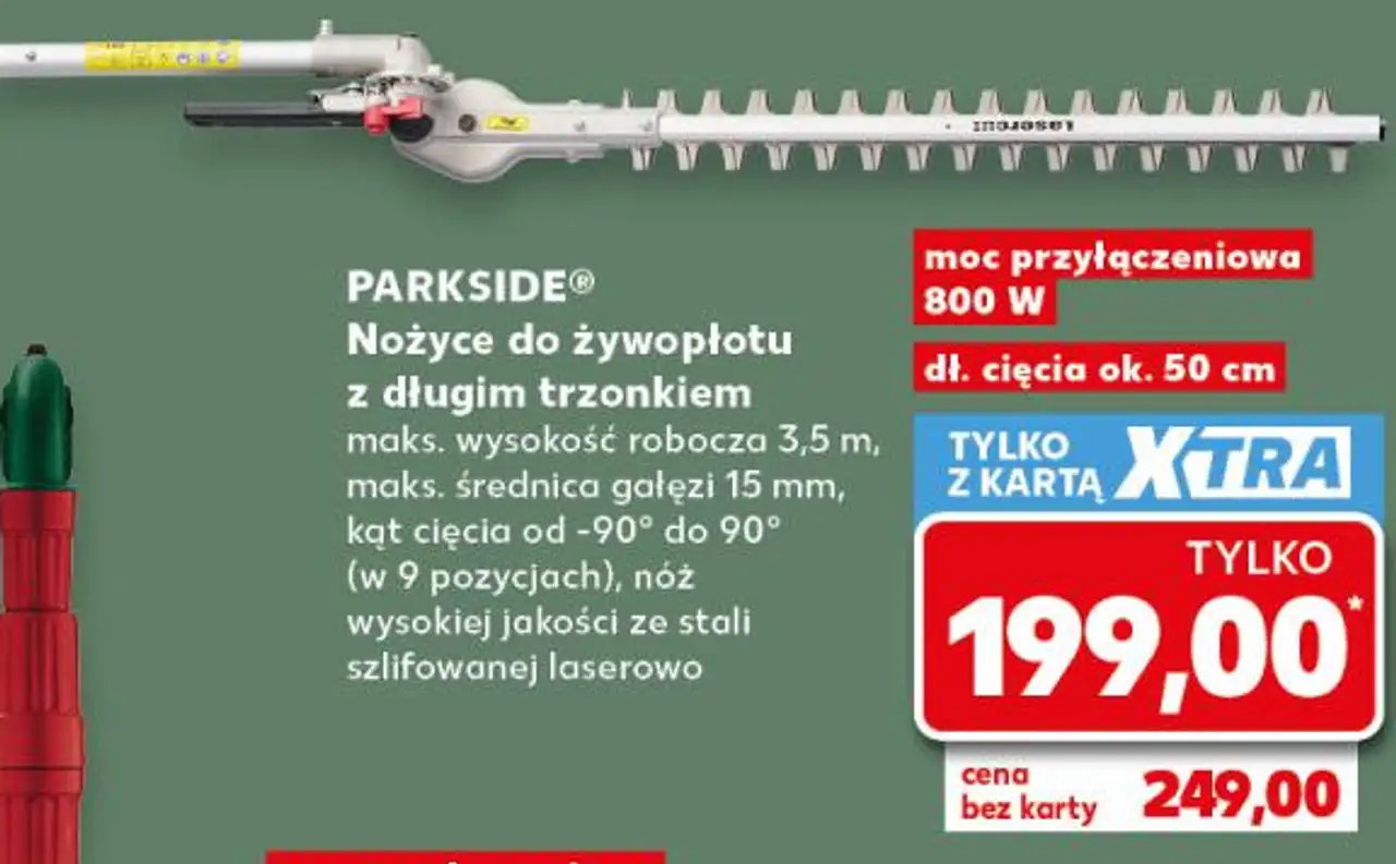 PARKSIDE Nożyce do żywopłotu z długim trzonkiem