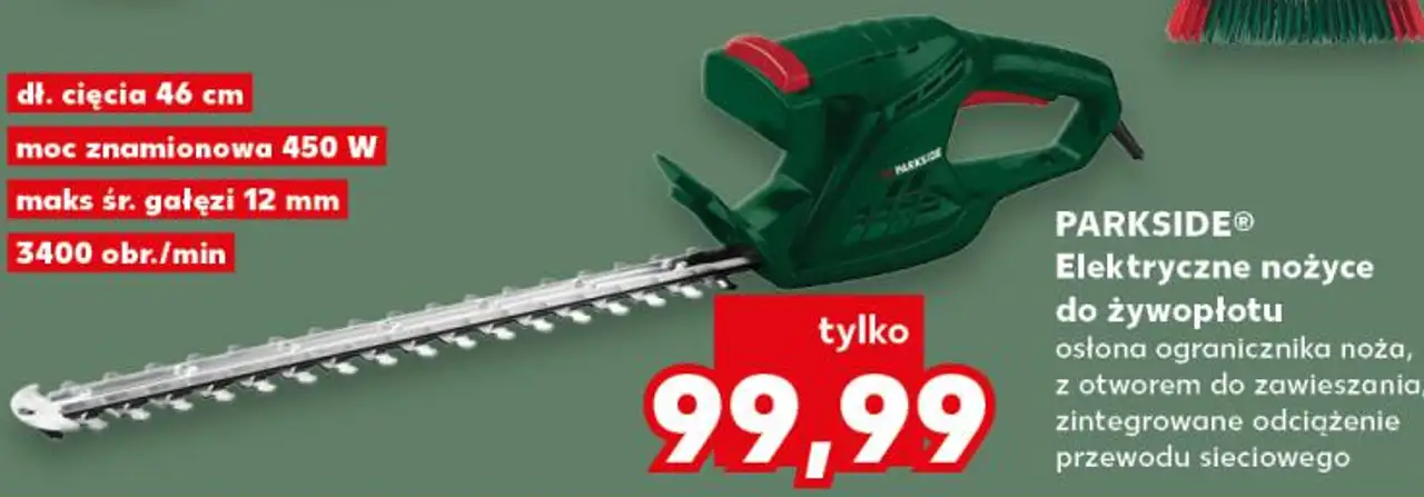 PARKSIDE Elektryczne nożyce do żywopłotu