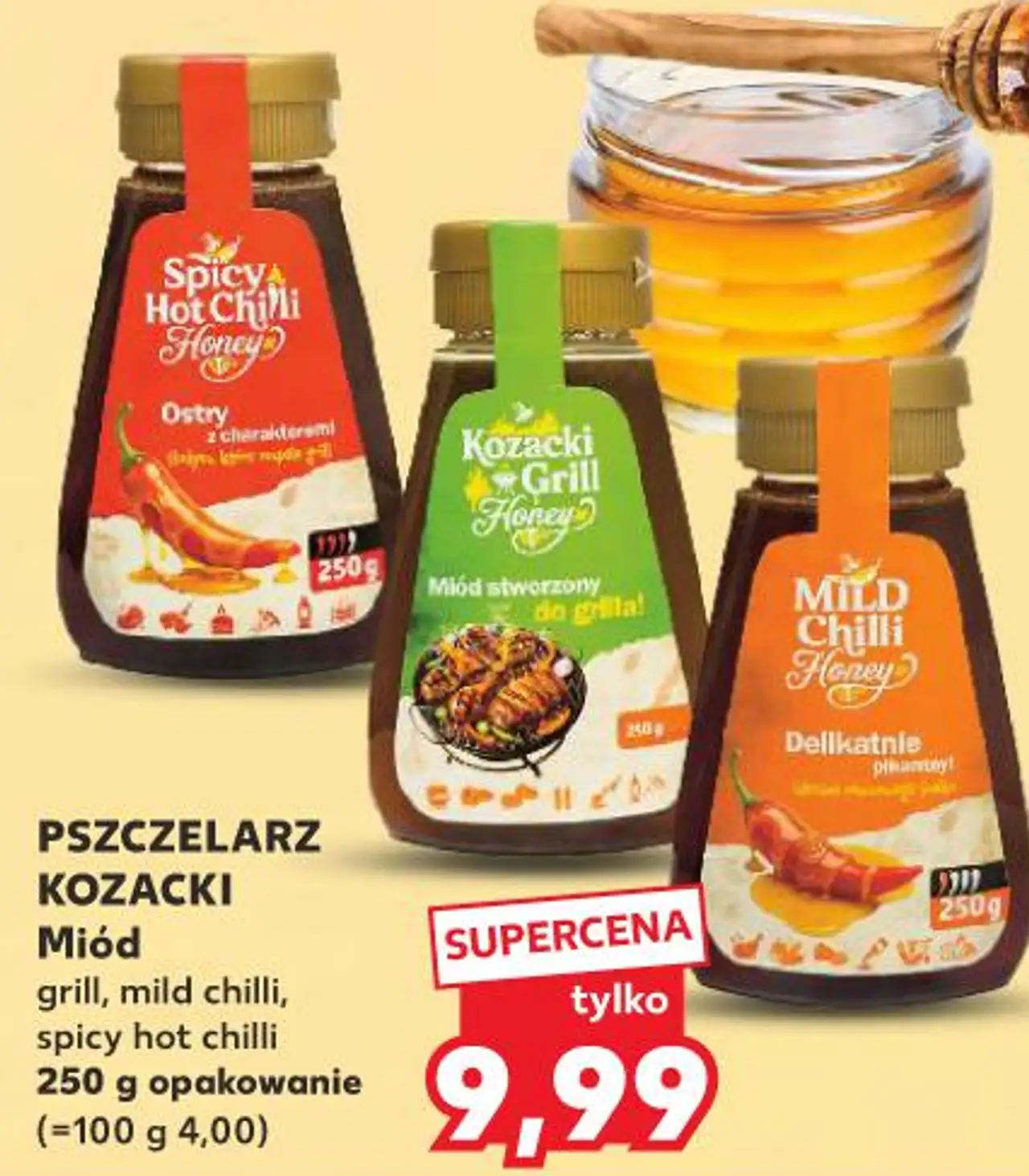 PSZCZELARZ KOZACKI Miód grill, mild chilli, spicy hot chilli