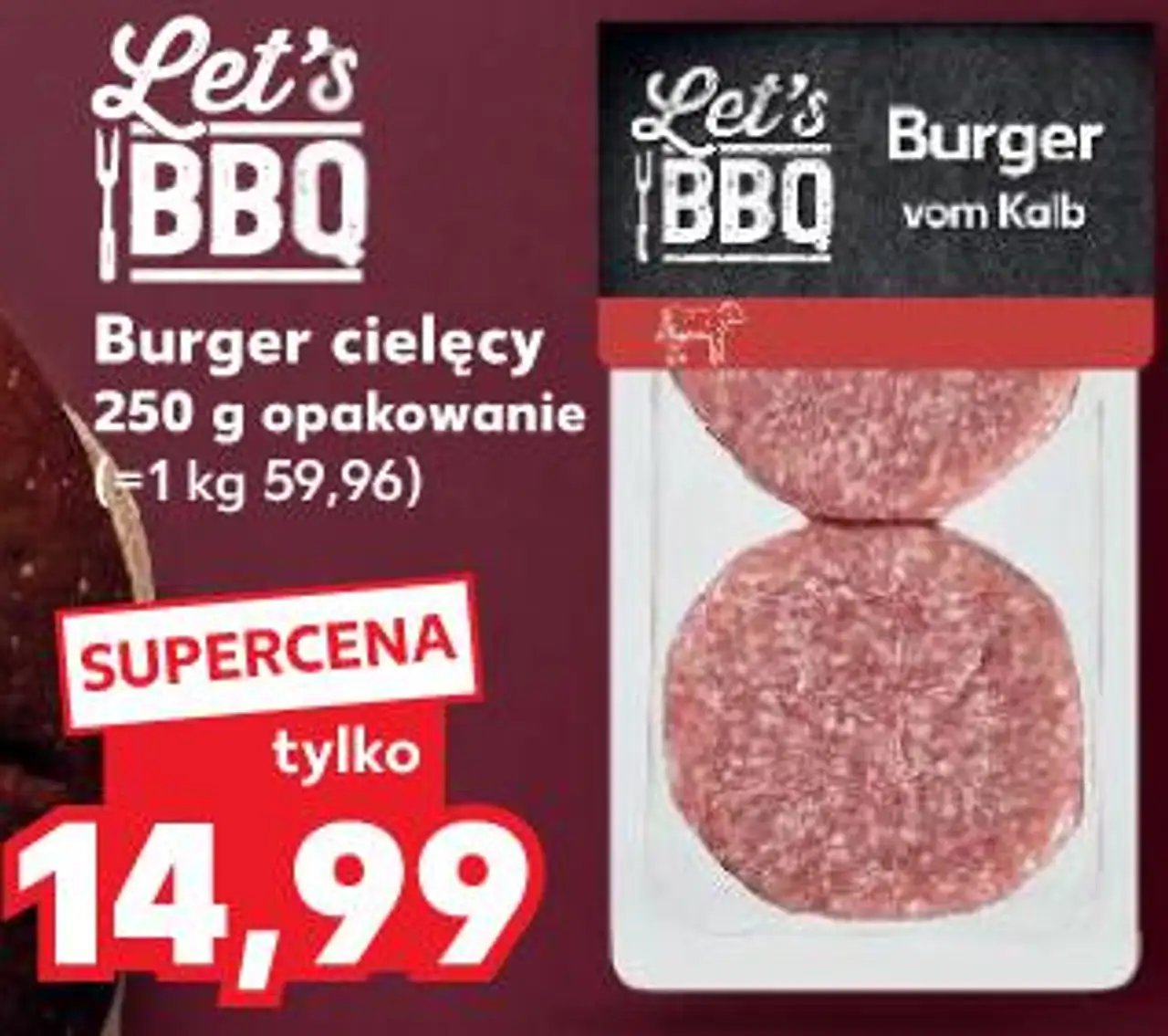 Let's BBQ Burger cielęcy