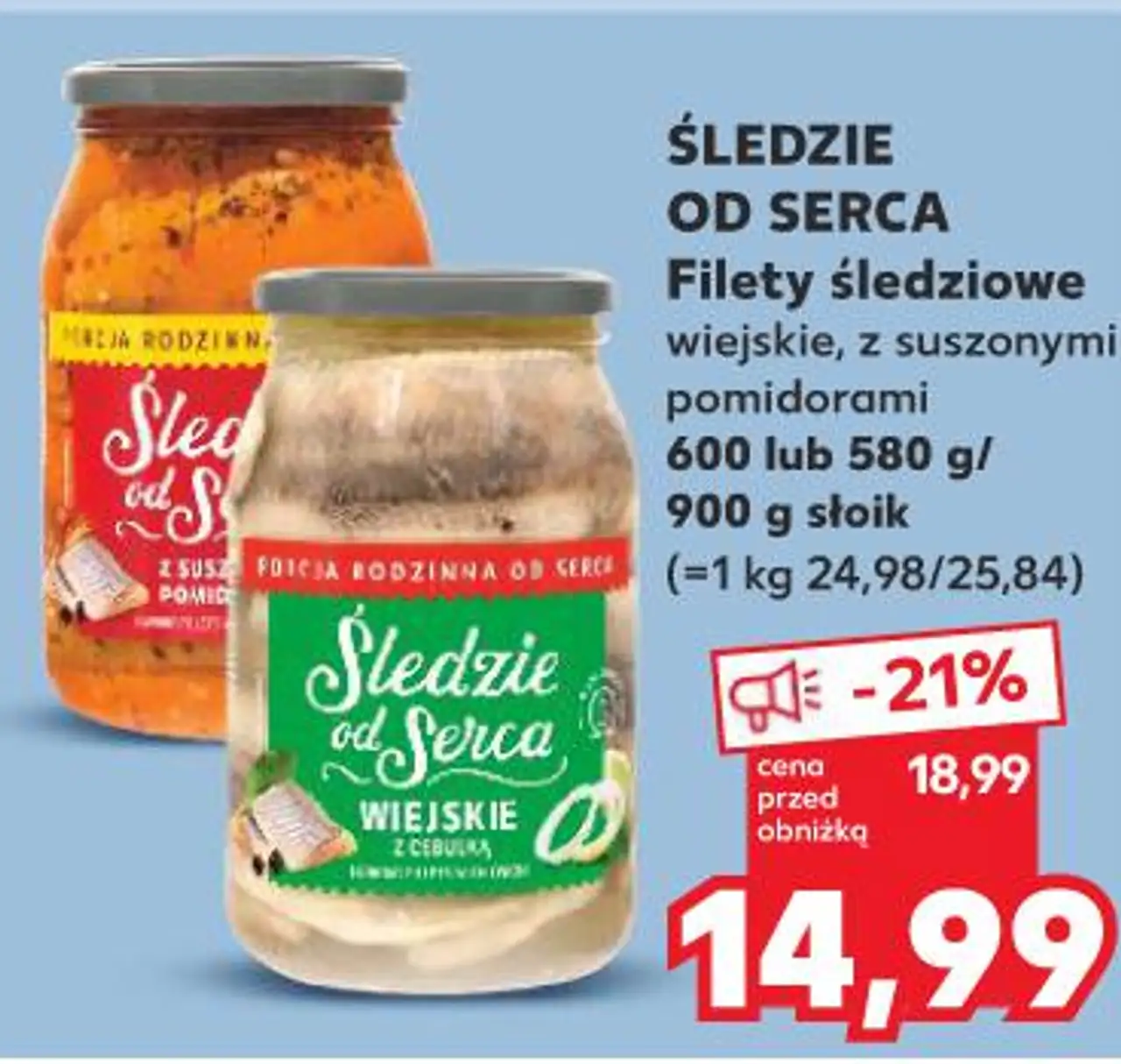 ŚLEDZIE OD SERCA Filety śledziowe wiejskie z suszonymi pomidorami